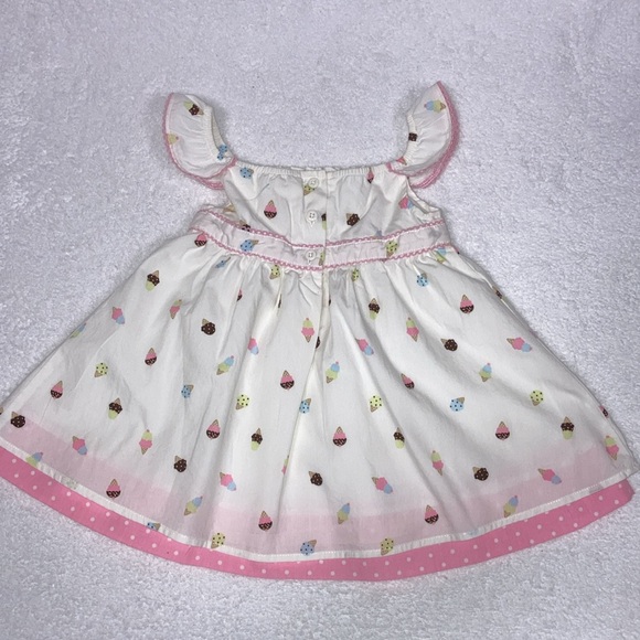 Gymboree ice cream social Flutter Sleeve Ice Cream Dress 2009 size 6/12m - Picture 6 of 9
